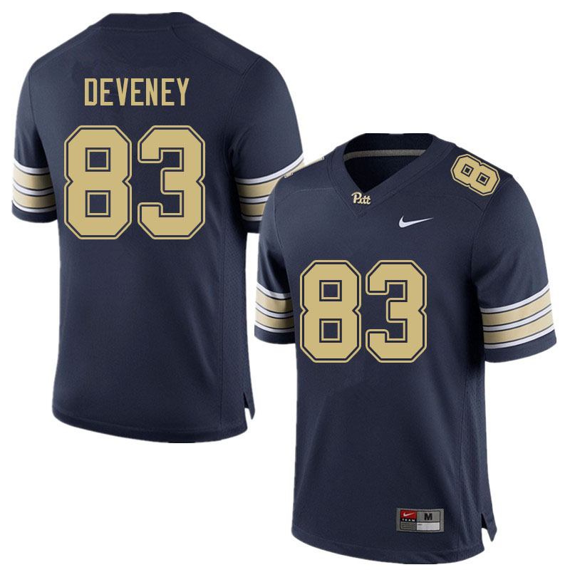 Men #83 Dylan Deveney Pitt Panthers College Football Jerseys Sale-Navy